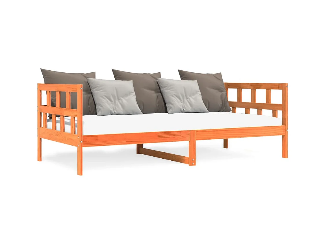 Lit de jour cire marron 80x200 cm bois de pin massif FR72899
