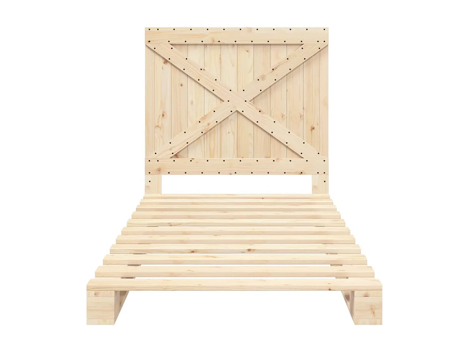 Cama com cabeceira 100x200cm pinho maciço PT307914