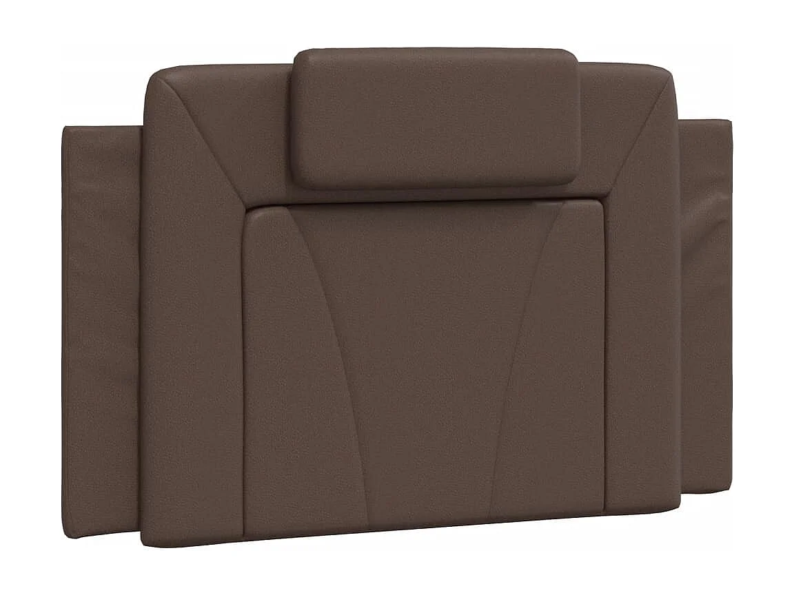 Cama com colchão 90x200 cm couro artificial castanho PT950585