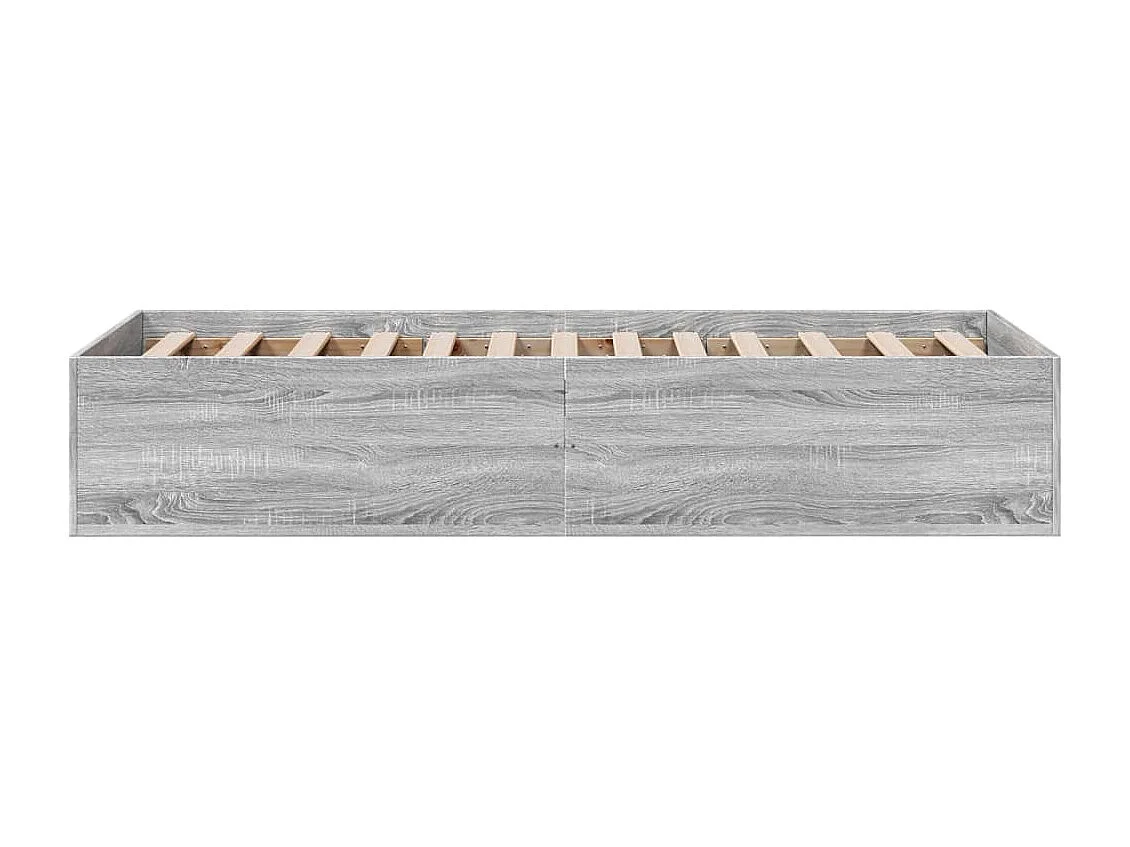 Cama individual- 100x200 cm madera de ingeniería gris Sonoma ES443305