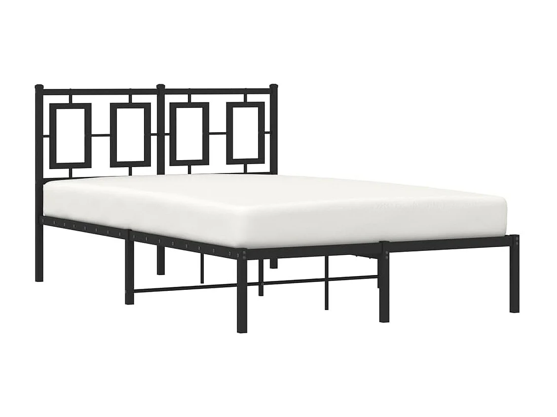Cama com cabeceira 120x190 cm metal preto PT735775