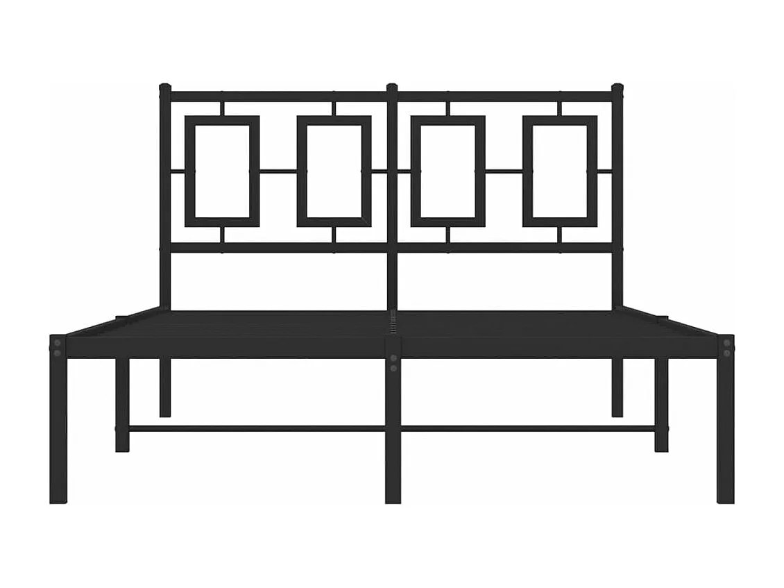 Cama com cabeceira 120x190 cm metal preto PT735775