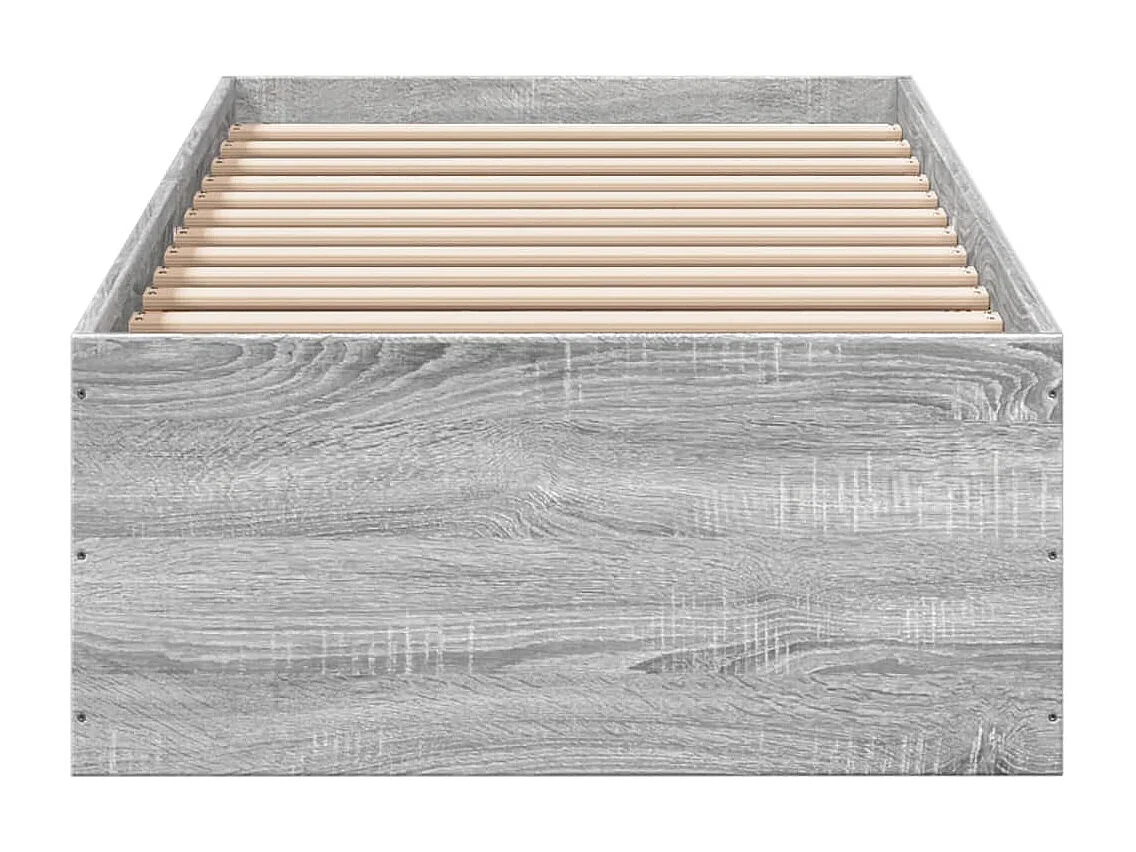 Cama individual- 90x200 cm madera de ingeniería gris Sonoma ES164062