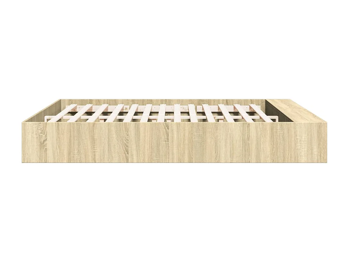 Lit double chêne sonoma 180x200 cm bois d'ingénierie FR59599