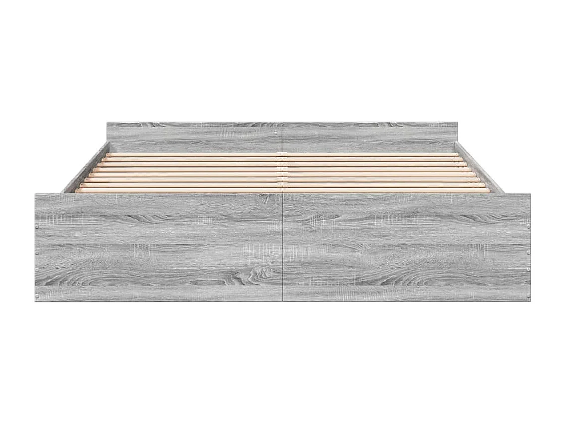 Cama c/ gavetas derivados madeira cinza sonoma PT418006