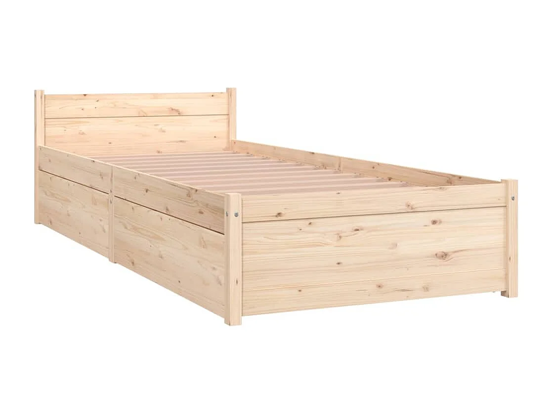 Lit simple avec tiroirs 75x190 cm Petit simple FR88686