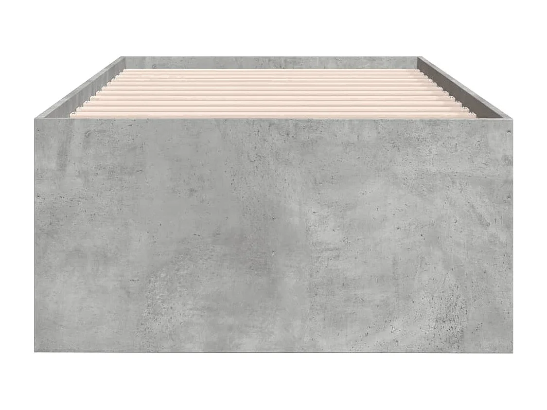 Lit de jour et tiroirs gris béton 90x190 cm bois d'ingénierie FR28343