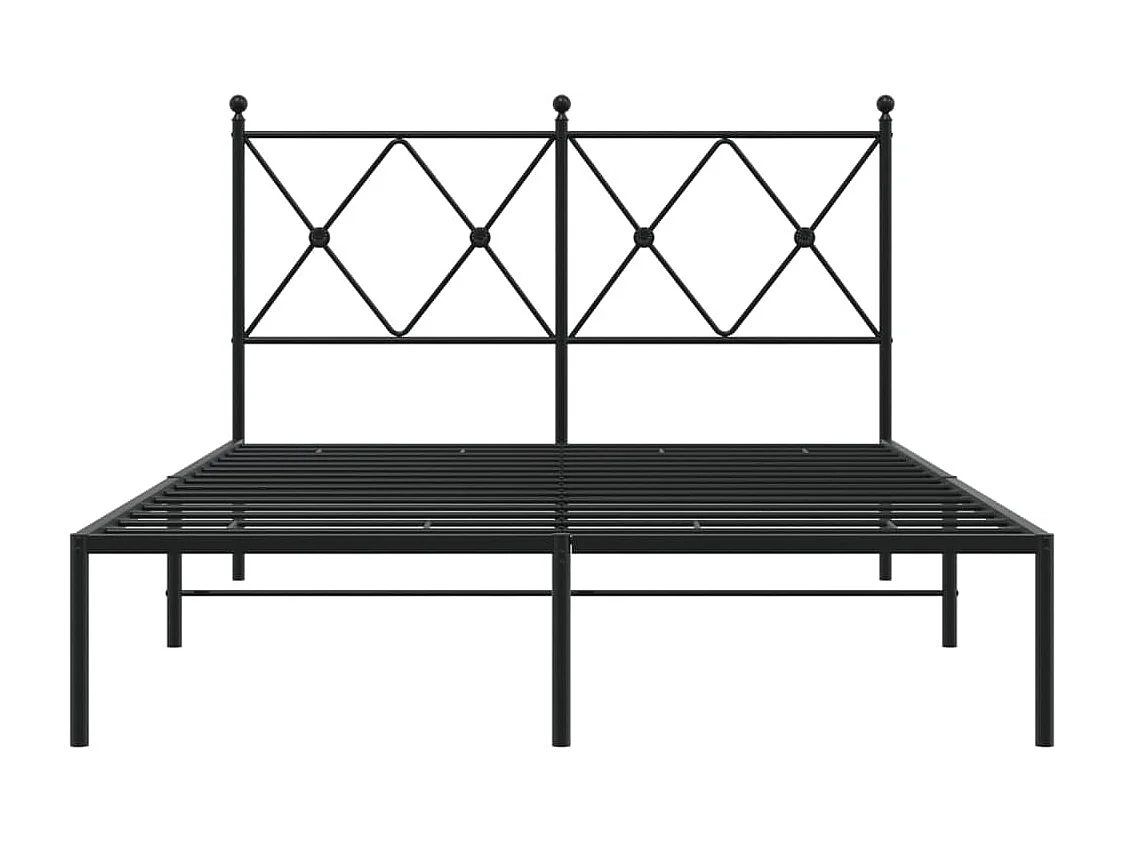 Cama com cabeceira 120x190 cm metal preto PT426202