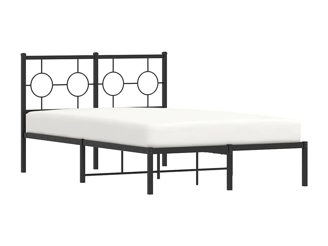 Cama com cabeceira 120x190 cm metal preto PT962150