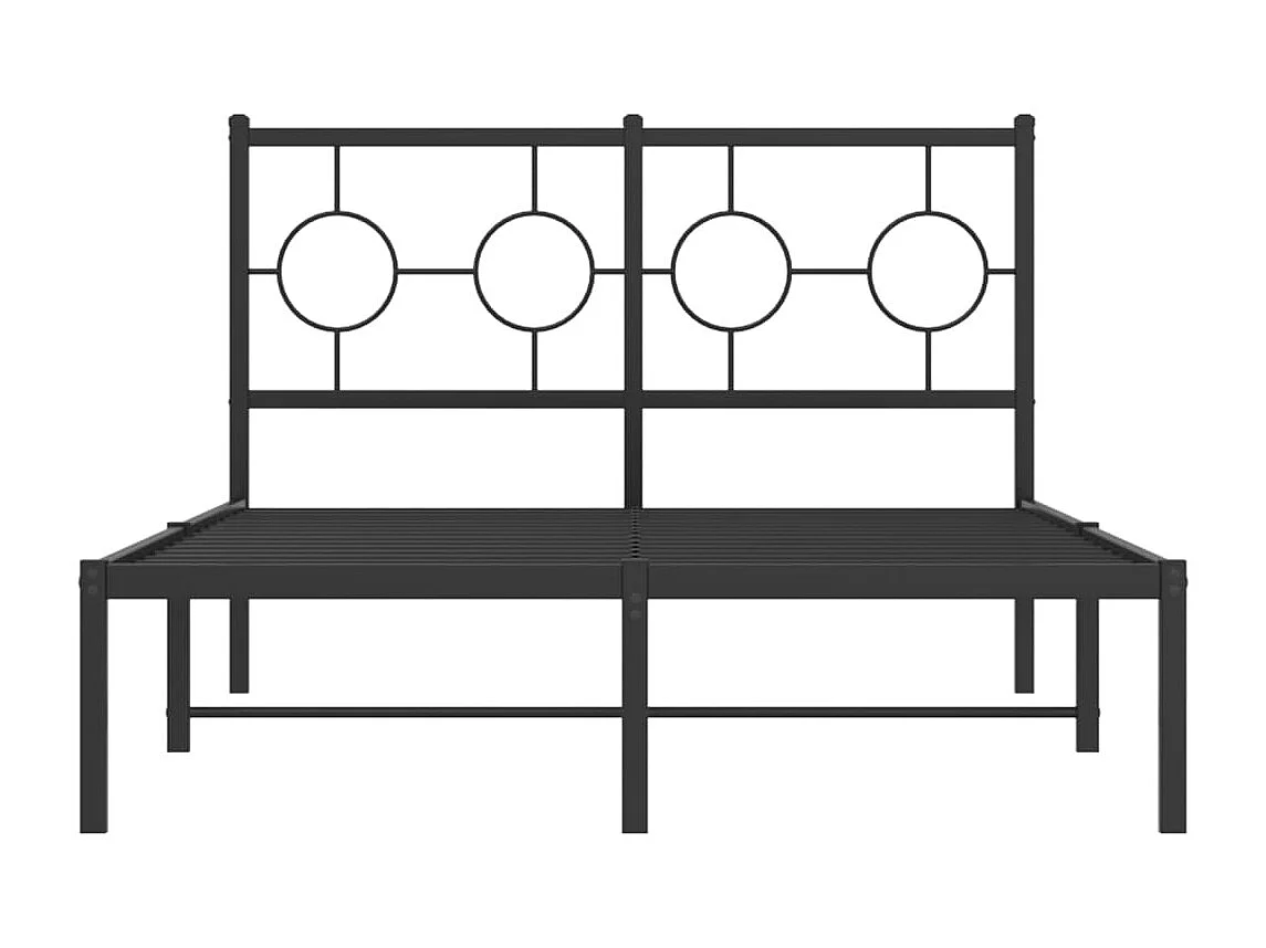 Cama com cabeceira 120x190 cm metal preto PT962150