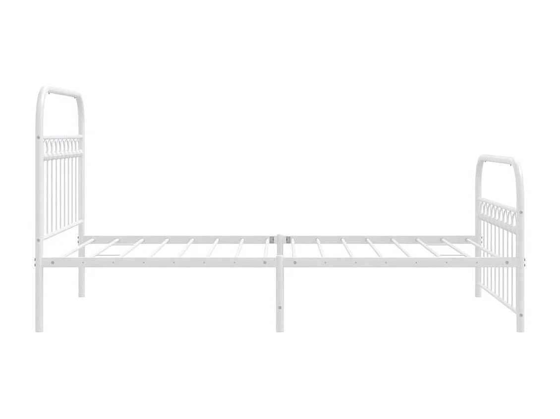 Bedframe met hoofd- en voeteneinde metaal wit 107x203 cm BE470208