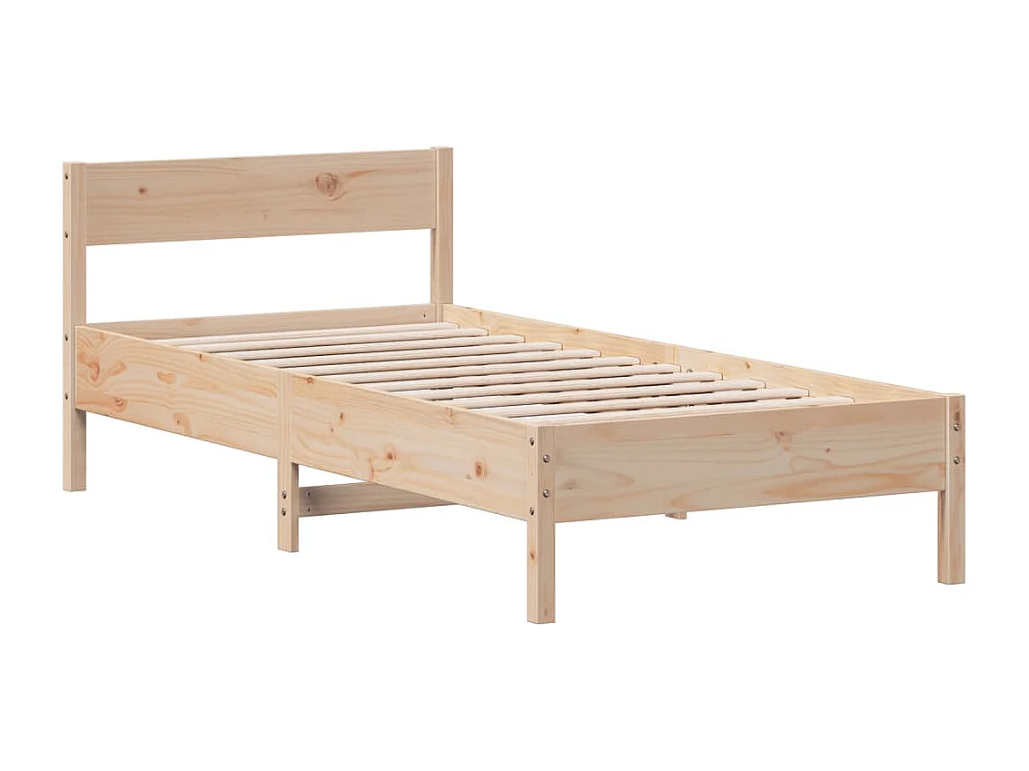 Cama individual- 75x190 cm sin colchón madera maciza pino ES195337