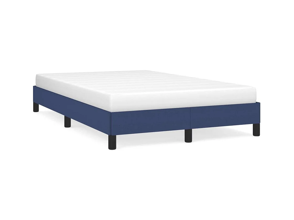 Lit double bleu 120x190 cm tissu FR11361