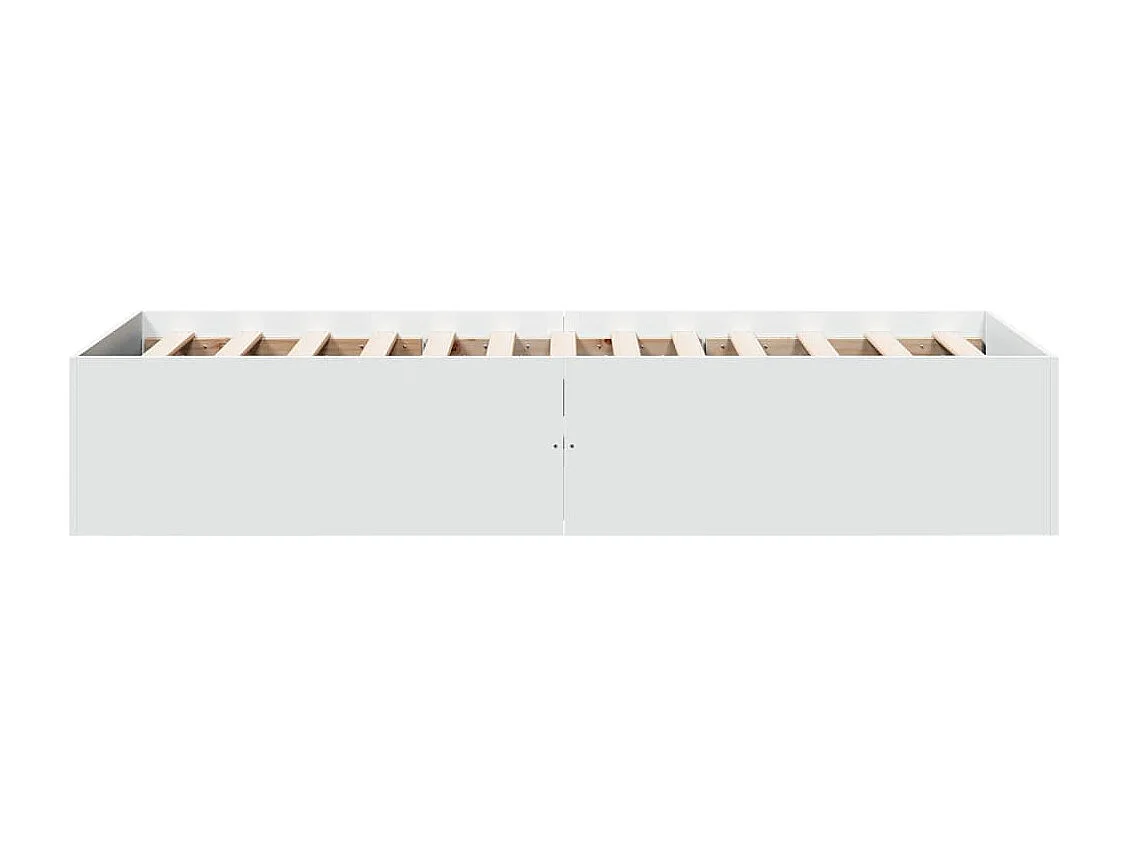 Lit simple blanc 75x190 cm bois d'ingénierie FR19314