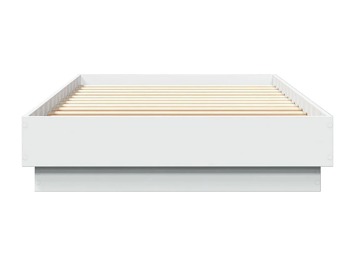 Cama individual- 100x200 cm madera de ingeniería blanca ES148982