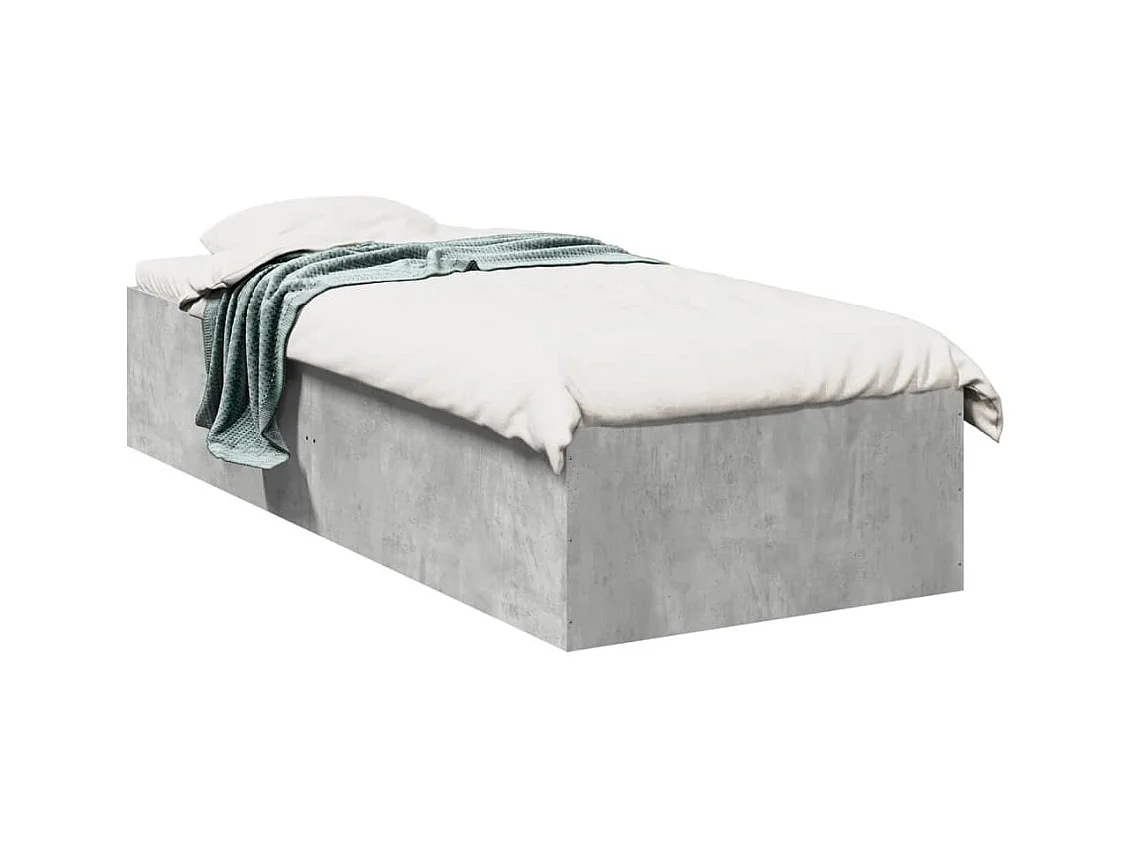Cama individual- 75x190 cm madera de ingeniería gris hormigón ES901510