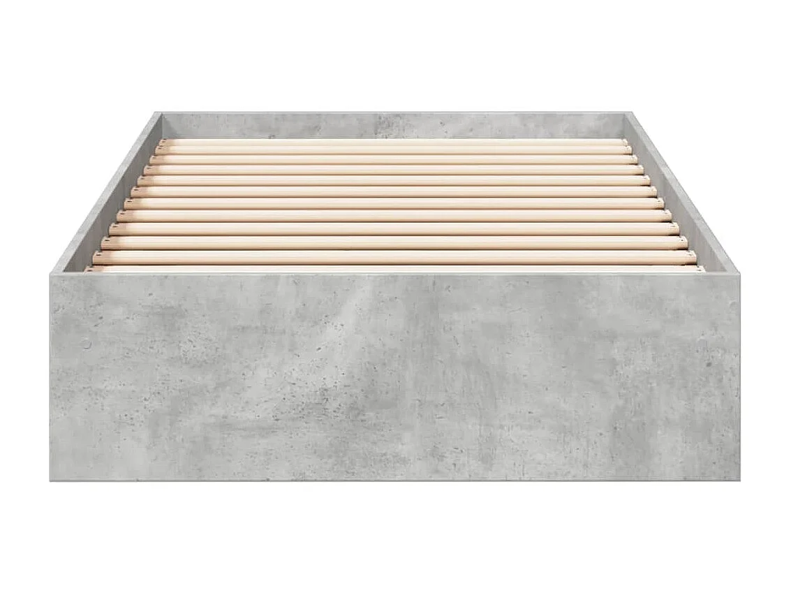 Cama 90x190 cm con cajones madera ingeniería gris hormigón ES519458
