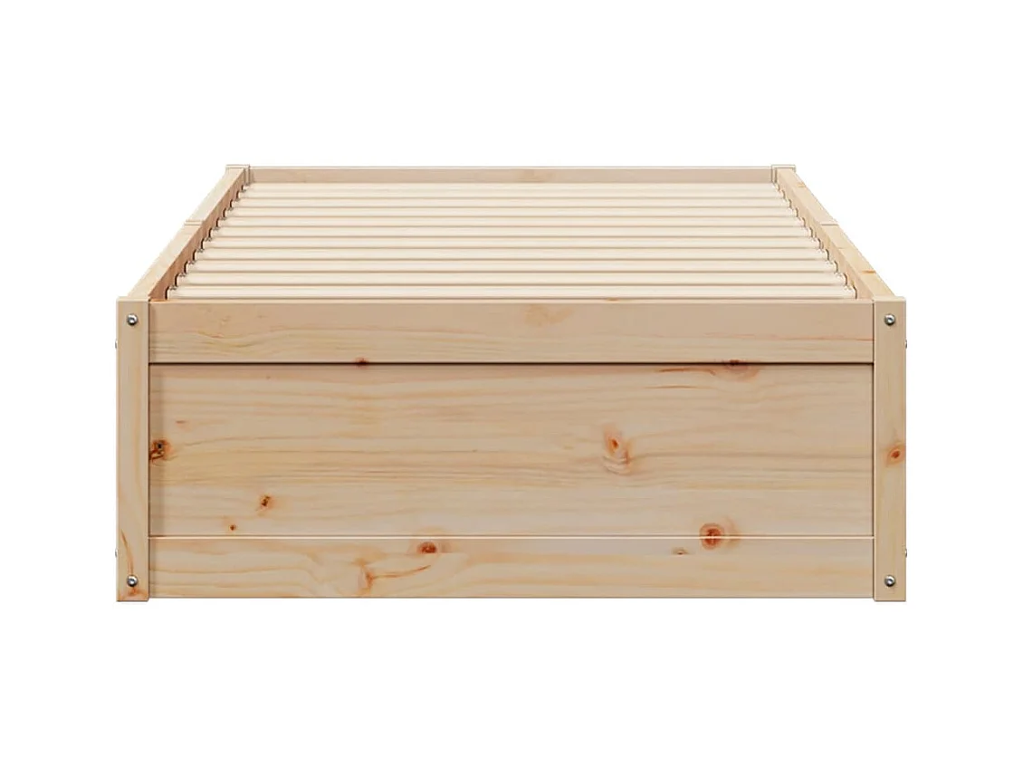 Lit simple 90x200 cm bois de pin massif FR97750