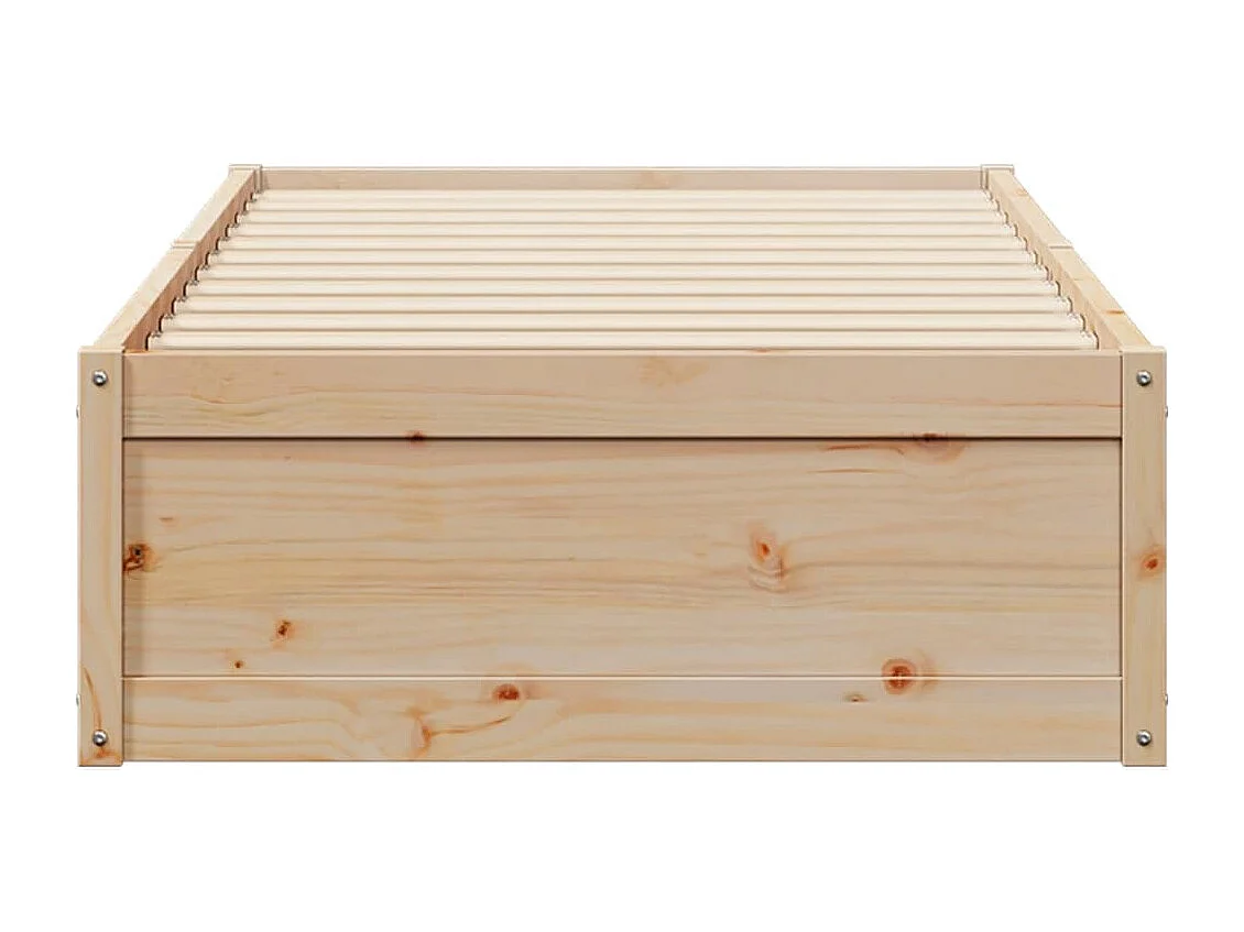 Lit simple 90x200 cm bois de pin massif FR97750