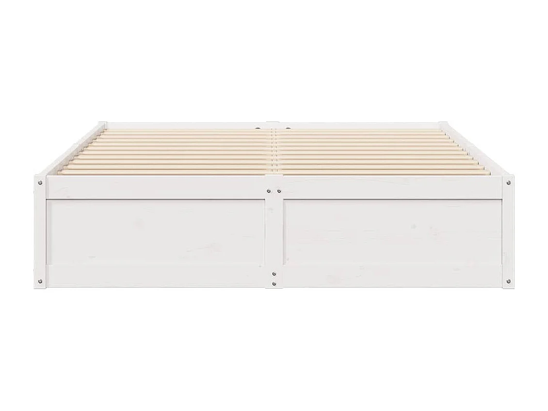 Bedframe zonder matras massief grenenhout wit 140x200 cm BE829152