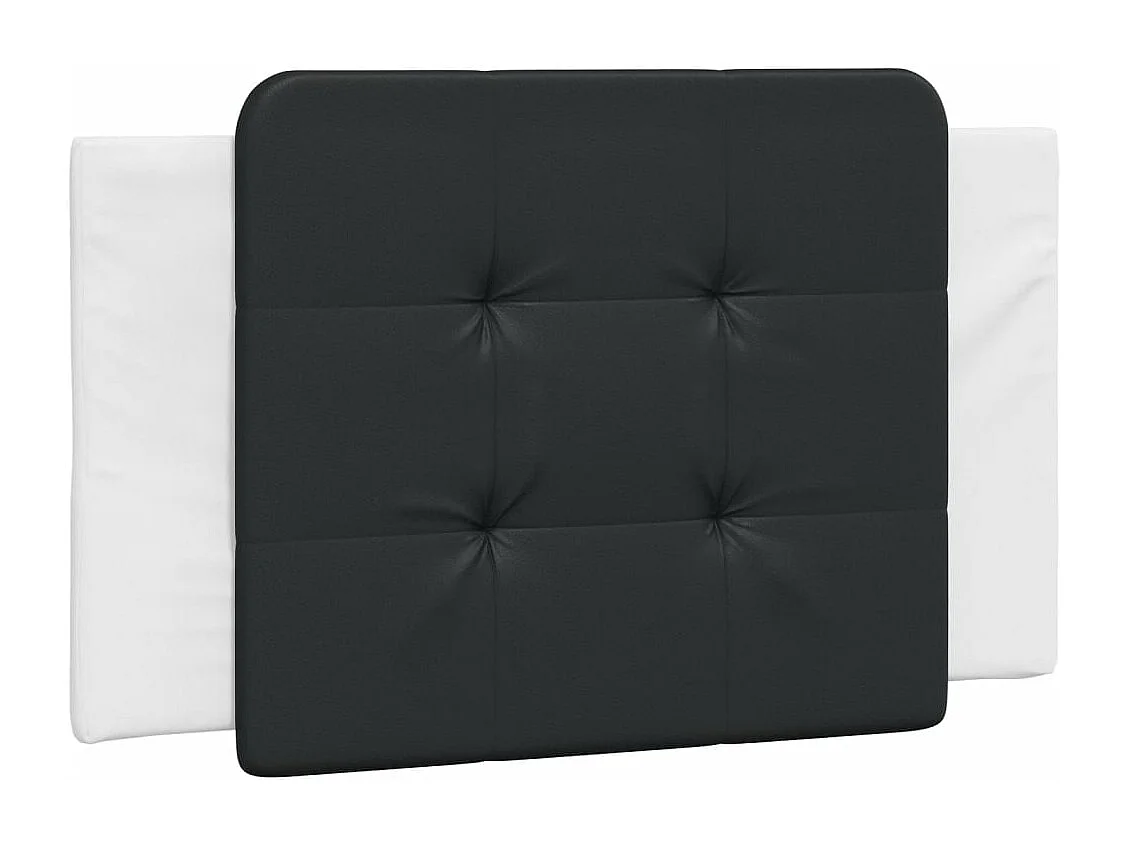 Lit adulte + matelas blanc et noir 80x200 cm similicuir FR86869