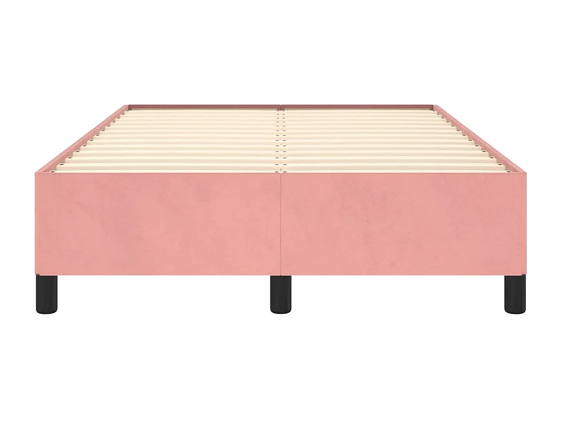 Cama matrimonial- 120x190 cm terciopelo rosa ES974525