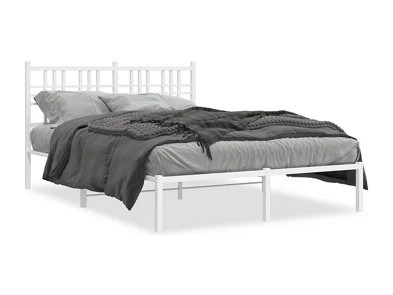 Cama com cabeceira 120x190 cm metal branco PT871559
