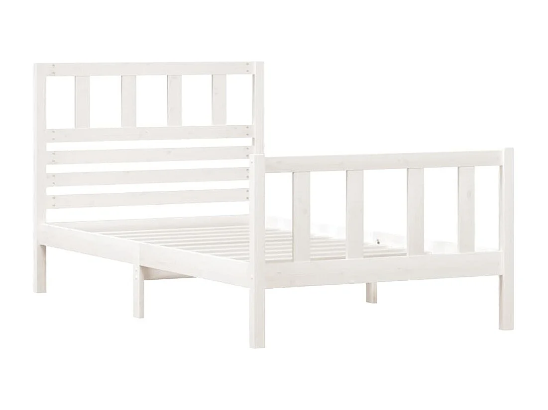 Lit simple Blanc 90x190 cm Simple Bois massif FR16970