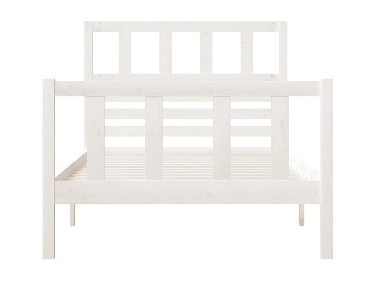 Lit simple Blanc 90x190 cm Simple Bois massif FR16970