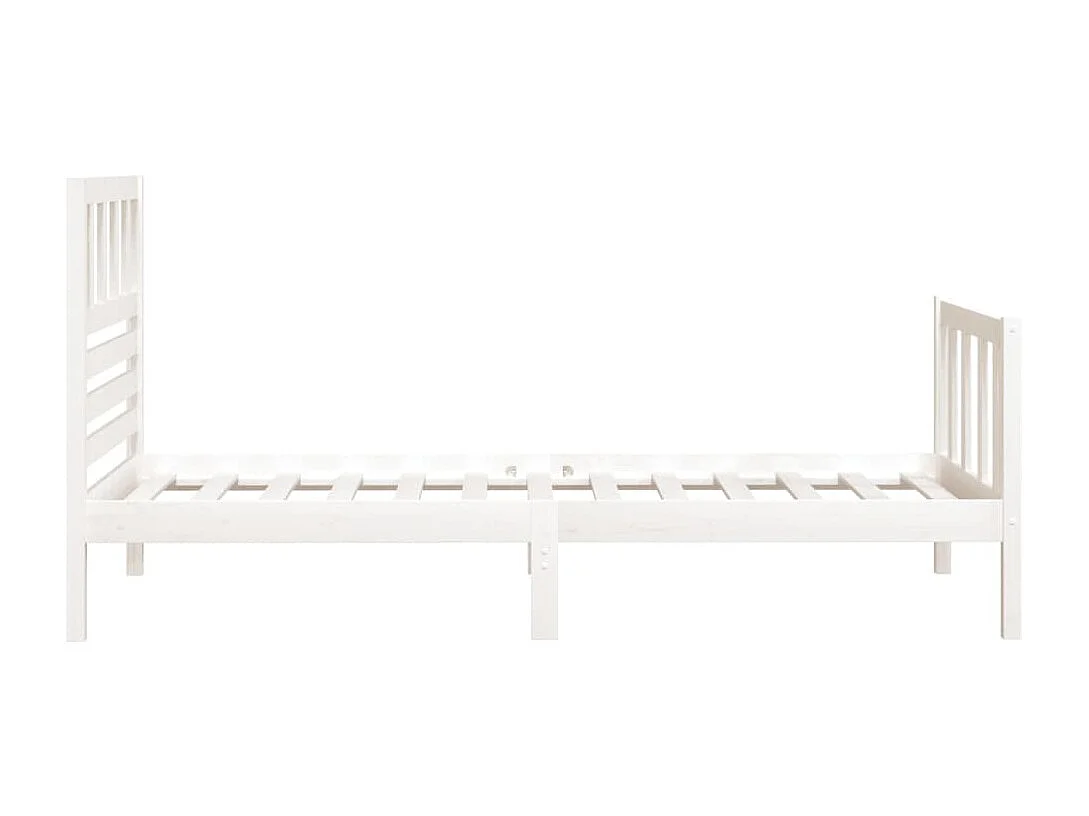 Lit simple Blanc 90x190 cm Simple Bois massif FR16970