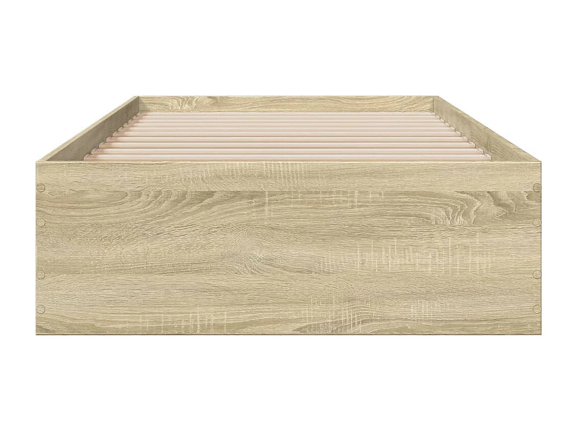 Lit simple et tiroirs chêne sonoma 90x200cm bois d'ingénierie FR76777