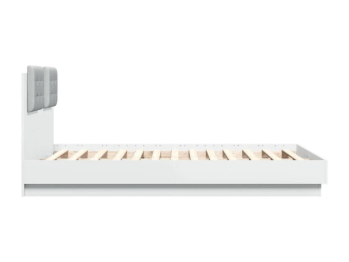 Cama 140x190cm - con cabecero madera ingeniería blanco ES360246