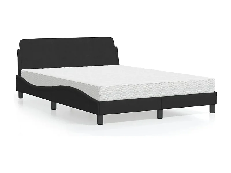 Bed met matras fluweel zwart 120x200 cm BE282764