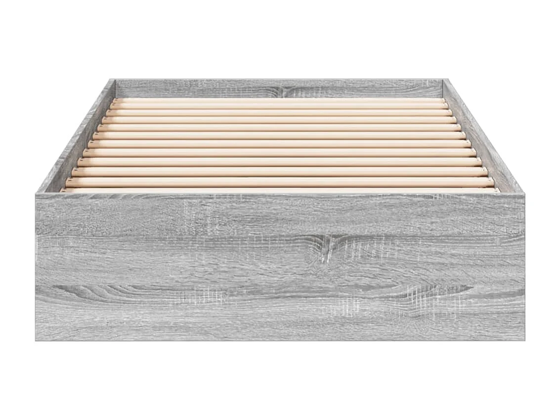Lit simple et tiroirs sonoma gris 75x190cm bois d'ingénierie FR84157