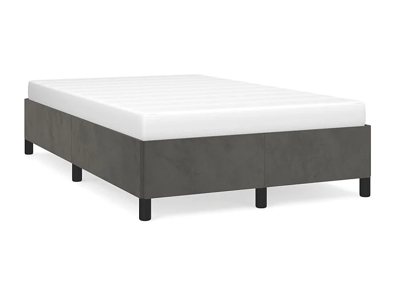 Cama 120x190 cm veludo cinzento-escuro PT913963