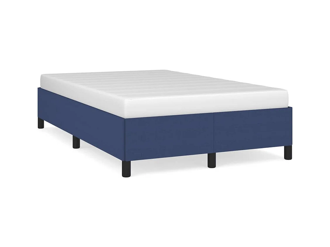 Lit double bleu 120x190 cm tissu FR69923