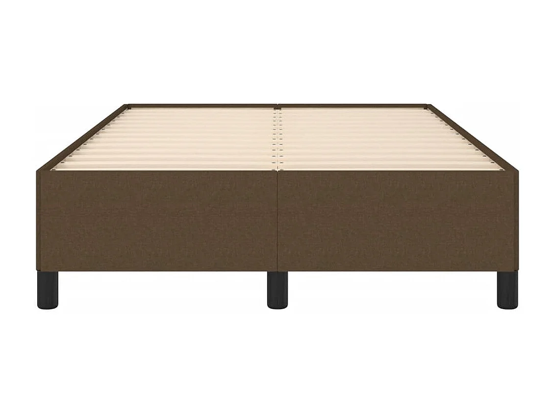 Lit double marron foncé 120x190 cm tissu FR13026