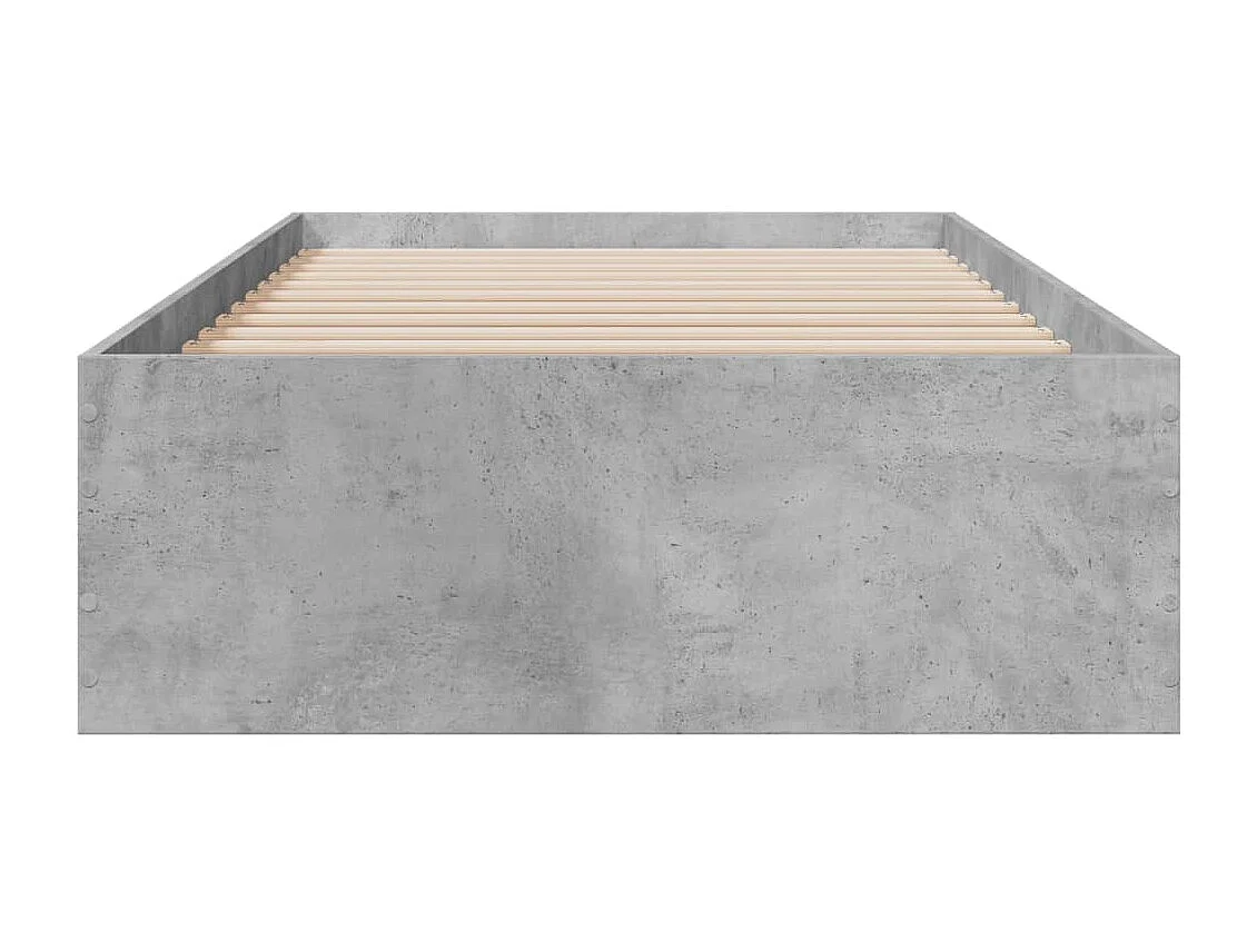 Lit simple et tiroirs gris béton 90x200 cm bois d'ingénierie FR63815