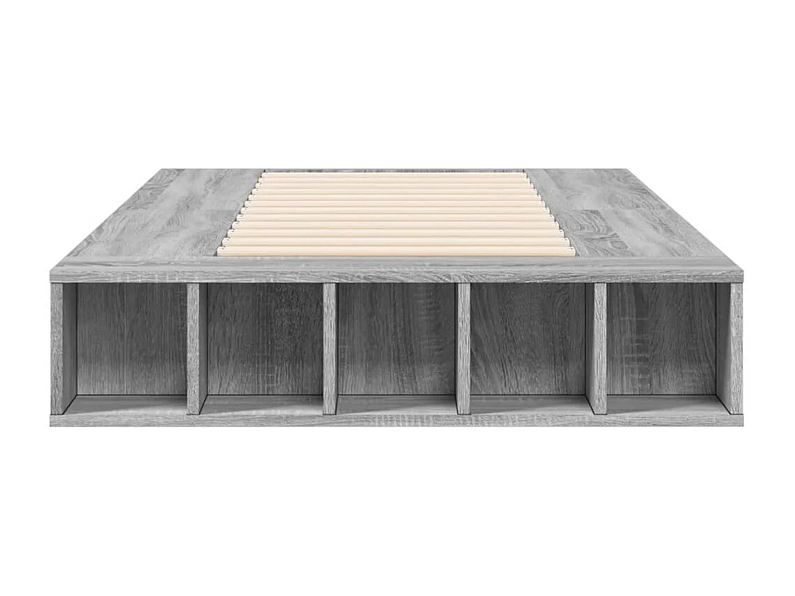 Lit simple sonoma gris 100x200 cm bois d'ingénierie FR24408