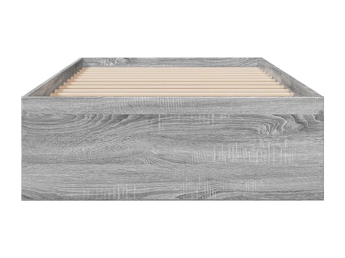 Lit simple et tiroirs sonoma gris 75x190cm bois d'ingénierie FR39490