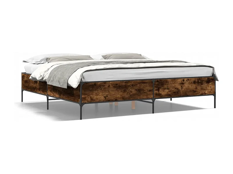 Cama 200x200 cm derivados madeira/metal PT615055