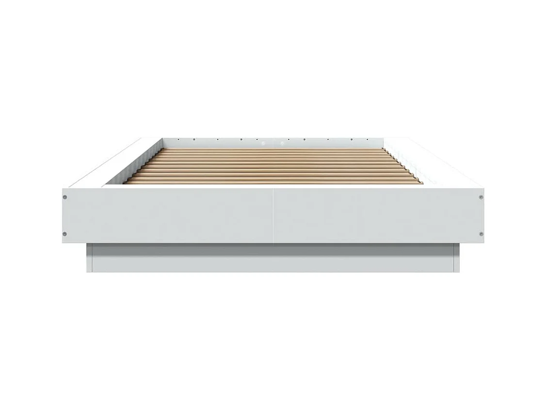 Lit simple avec lumières LED blanc 100x200 cm bois ingénierie FR14927