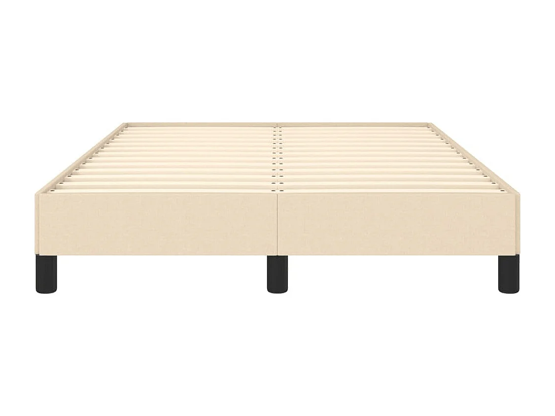 Lit double crème 120x190 cm tissu FR19836