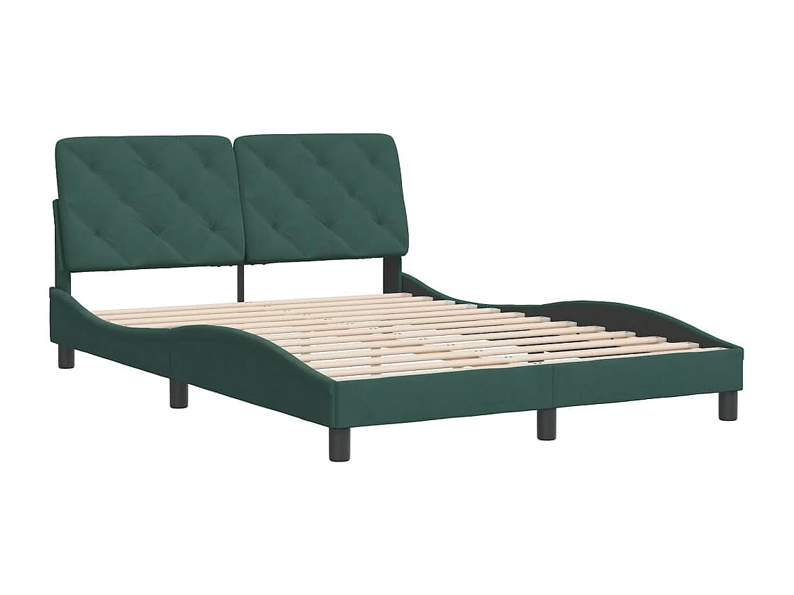 Bedframe met hoofdeinde fluweel donkergroen 120x200 cm BE951758