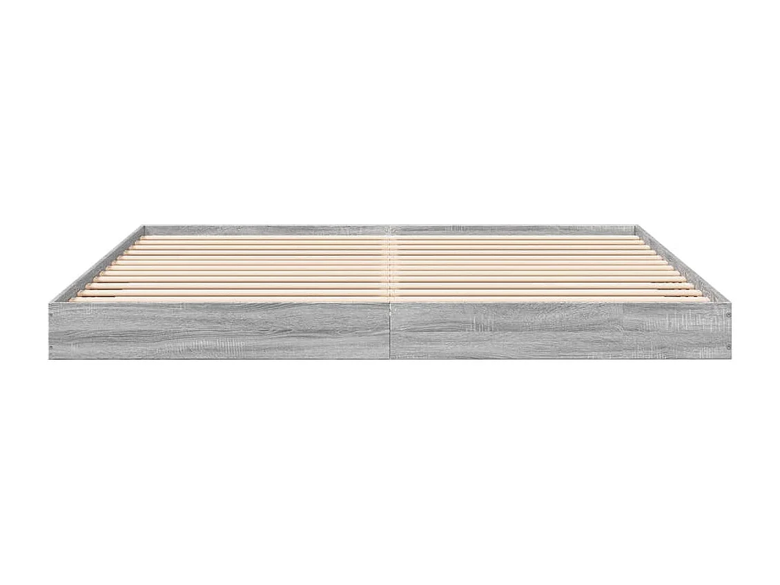 Lit double sonoma gris 180x200 cm bois d'ingénierie FR24138