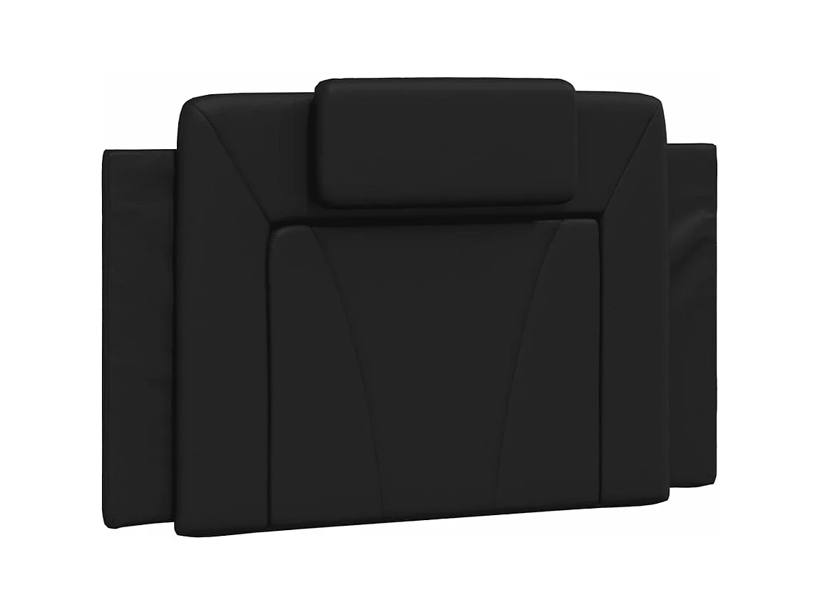 Cama com colchão 90x190 cm couro artificial preto PT485561