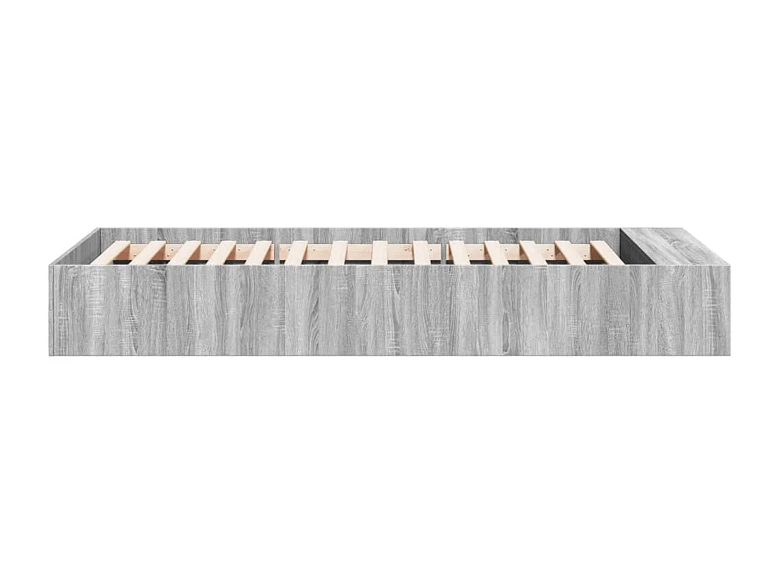 Cama individual- 90x200 cm madera de ingeniería gris Sonoma ES962553
