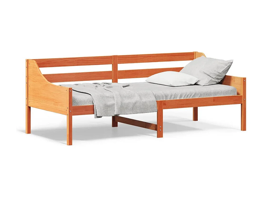 Lit de jour cire marron 80x200 cm bois de pin massif FR79795