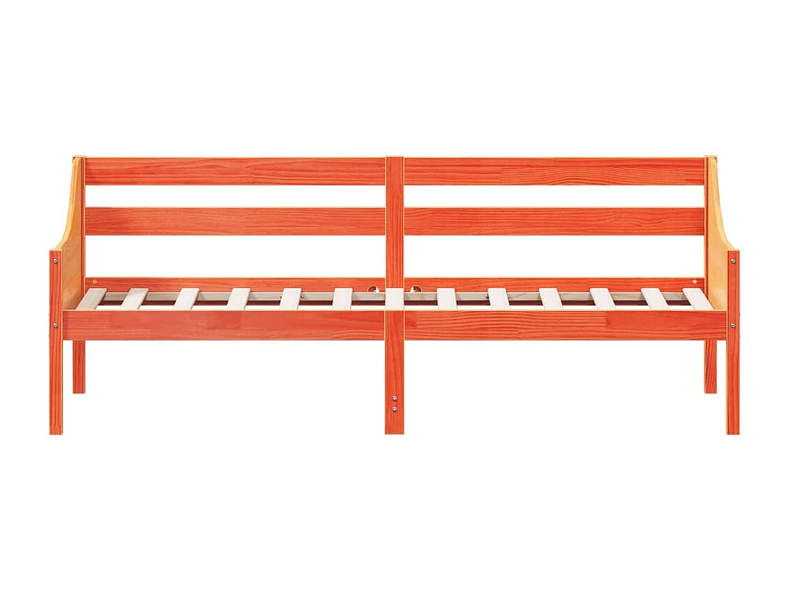 Lit de jour cire marron 80x200 cm bois de pin massif FR79795