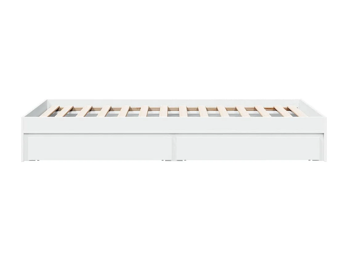 Cama 75x190 cm con cajones madera de ingeniería blanca ES689713